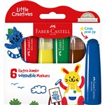 FABERCASTELL LITTLE CREATIVES WASHABLE MARKER EXTRA JUMBO ASSORTED BOX 6