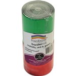 RAINBOW FCBSRG METALLIC CORRUGATED BORDER ROLL 60MM X 10M REDGREEN