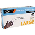 CAPRI VINYL GLOVE POWDER FREE BLUE LARGE PACK 100