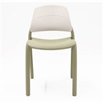 RAPIDLINE FLEXI STACKING CHAIR WITH WHITE BACKREST 815 X 505 X 550MM GREEN