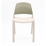 RAPIDLINE FLEXI STACKING CHAIR WITH GREEN BACKREST 815 X 505 X 550MM WHITE