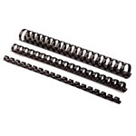FELLOWES PLASTIC BINDING COMBS ROUND 21 LOOP 8MM A4 BLACK PACK 100
