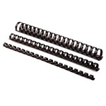 FELLOWES 5346507 BINDING COMB PLASTIC ROUND 21 RING 12MM BLACK PACK 100