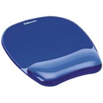 FELLOWES 91141 GEL CRYSTALS MOUSE PAD AND WRIST REST BLUE