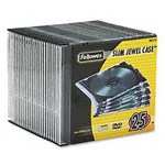 FELLOWES 98316 DVD CD SLIMLINE JEWEL CASE ONLY BLACK PK25
