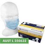 LIVINGSTONE MEDICAL FACE MASK HYPOALLERGENIC 3PLY BLUE BOX 50