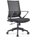 CLINTON EXECUTIVE CHAIR MEDIUM MESH BACK ARMS BLACK