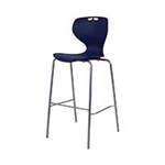 SYLEX ROSWELL 4 LEG STOOL 750MM BLUE SEAT BLACK FRAME