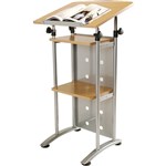 SYLEX PRESENTATION LECTERN BEECHSILVER