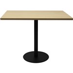 RAPIDLINE SQUARE MEETING TABLE DISC BASE 900MM NATURAL OAKBLACK