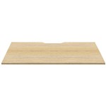 RAPIDLINE SCREEN SCALLOPED DESK TOP 1500 X 750 NATURAL OAK