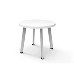 RAPIDLINE ETERNITY ROUND COFFEE TABLE 500 X 450MM WHITE TOP AND WHITE PC FRAME