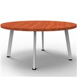 RAPIDLINE ETERNITY COFFEE TABLE 900MM DIA CHERRYWHITE SATIN