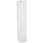GO STEEL LOCKER 2 DOOR 305 X 455 X 1830MM WHITE CHINA