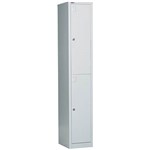 GO STEEL GLA3802SG LOCKER 2 DOOR 380 X 455 X 1830M SILVER GREY