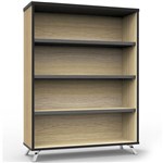 RAPID INFINITY DELUXE BOOKCASE 1200 X 900 X 315MM NATURAL OAK LAMINATE BLACK EDGING