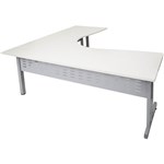 RAPID SPAN C LEG CORNER WORKSTATION METAL MODESTY PANEL 1500 X 1500 X 700MM NATURAL WHITESILVER