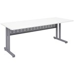 RAPID SPAN C LEG DESK METAL MODESTY PANEL 1200 X 700MM WHITESILVER