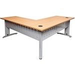 RAPID SPAN DESK AND RETURN METAL MODESTY PANEL 1800 X 700MM  1100 X 600MM BEECHSILVER
