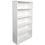 RAPID VIBE SPBC18 BOOKCASE 4 SHELF 1800 X 900 X 315MM WHITE