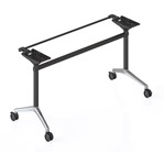 RAPIDLINE TYPHOON FLIP TABLE FRAME TO SUIT 2100MM W TABLE TOPS BLACK PC POLISHED ALUMINIUM FRAME