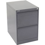 RAPIDLINE GFCA2 FILING CABINET 2 DRAWER 705 X 460 X 620MM GRAPHITE RIPPLE