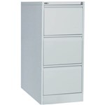 GO STEEL GFCA3 FILING CABINET 3 DRAWERS 1016 X 460 X 620MM SILVER GREY