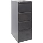 GO STEEL GFCA4BR FILING CABINET 4 DRAWERS 1321 X 460 X 620MM BLACK RIPPLE