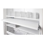 GO STEEL TAMBOUR DOOR CUPBOARD ADDITIONAL PULL OUT FILE SHELF 1200MM WHITE CHINA