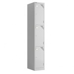 RAPIDLINE GO STEEL 3 DOOR LOCKER 1830 X 305 X 455MM SILVER GREY