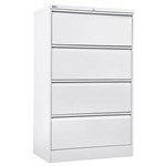 GO LATERAL FILING CABINET 4 DRAWER 1321 X 900 X 473MM WHITE CHINA