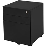 GO STEEL MOBILE PEDESTAL STEEL 3 DRAWERS 460 X 472 X 610MM BLACK RIPPLE
