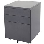 RAPIDLINE GMP3GR MOBILE PEDESTAL STEEL 3 DRAWERS 610MMX 450 X 500MM GRAPHITE RIPPLE