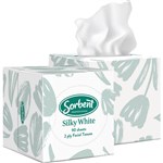 SORBENT SILKY WHITE FACIAL TISSUE 2 PLY 90 SHEETS CUBE CARTON 24