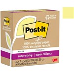 POSTIT 654R5SSCY SUPER STICKY NOTES 76 X 76MM RECYCLED CANARY YELLOW PACK 5