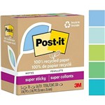 POSTIT 654R5SST SUPER STICKY NOTES 76 X 76MM 654R5SST RECYCLED OASIS PACK 5