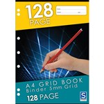 SOVEREIGN BINDER BOOK 5MM GRID 128 PAGE A4