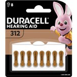 DURACELL SIZE 312 EASYTAB HEARING AID ZINC AIR COIN 145V BATTERY PACK 8