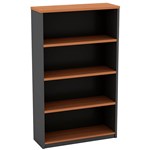 OM OPEN BOOKCASE 900 X 320 X 1500MM CHERRYCHARCOAL