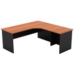 OM RADIAL WORKSTATION 1800 X 1800 X 700MM CHERRYCHARCOAL