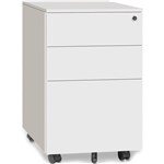 GENERAL OFFICE PRODUCTS METAL MOBILE PEDISTAL 3 DRAWER WHITE