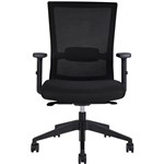 PORTLAND TASK CHAIR MEDIUM MESH BACK ARMS BLACK