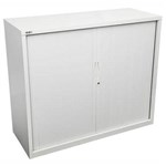 GO STEEL TAMBOUR DOOR CABINET 2 SHELVES 1016 X 1200 X 473MM WHITE CHINA