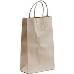 PAPER BAG TWISTED HANDLE BABY BROWN PACK 10
