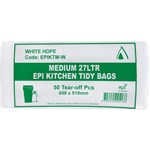 HUHTAMAKI HDPE BIN LINER EPI 27LTR WHITE PACK 50