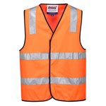 PRIME MOVER MV102 HI VIS VEST HOOK N LOOP CLOSURE 3M TAPE