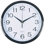ITALPLAST I 391B CLOCK 30CM ROUND WITH BLACK TRIM