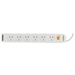 ITALPLAST I 519 POWER BOARD 6 WAY WITH MASTER SWITCH AND OVERLOAD PROTECTION