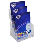 ITALPLAST I555 BROCHURE HOLDER 3 TIER A4 CLEAR