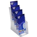 ITALPLAST I556 BROCHURE HOLDER 4 TIER DL CLEAR